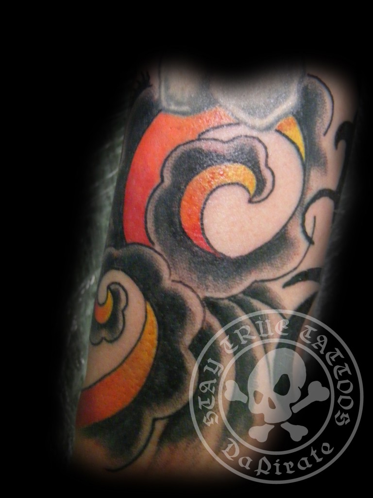 Smoke and Flame Filler Stay True Tattoos